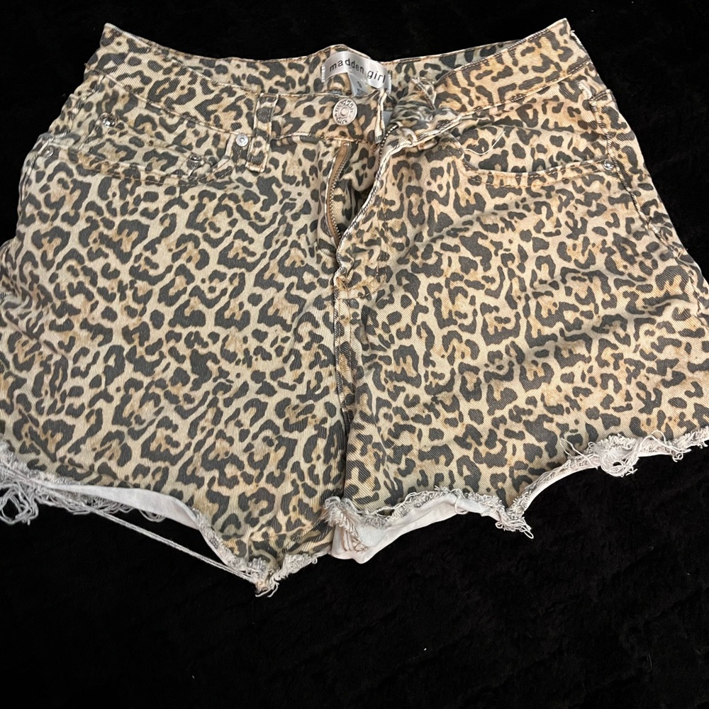Madden Girl High Waist Leopard Print Shorts
